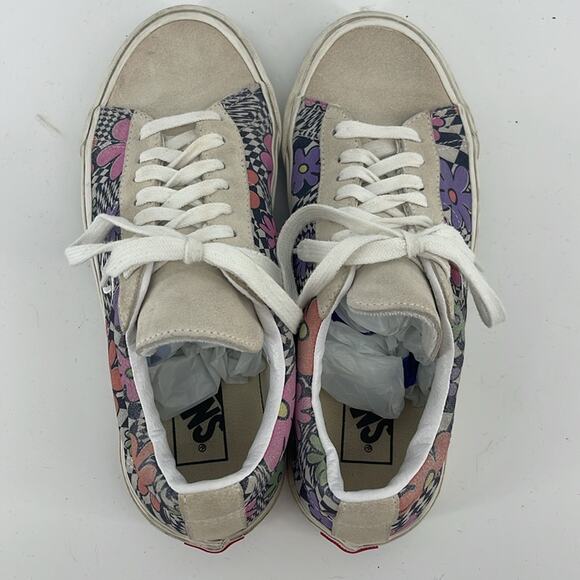Vans Sid Dx Anaheim Factory Retro suede floral checker lace up sneaker shoes 8.5 - Picture 5 of 6